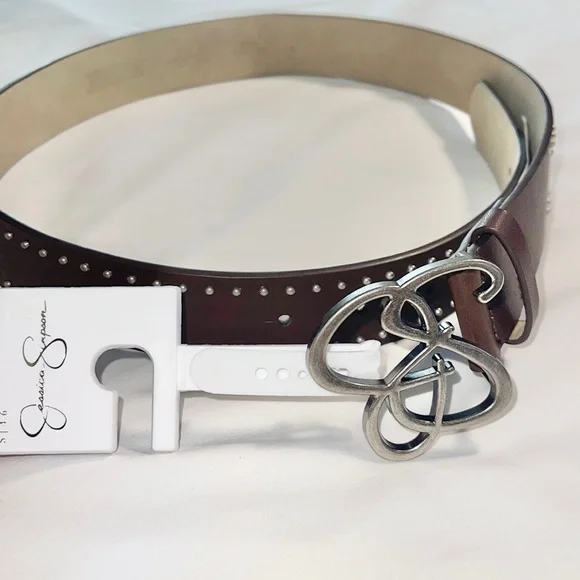 Jessica Simpson Studded Brown Belt - Picture 2 of 10